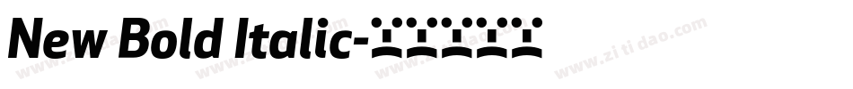 New Bold Italic字体转换